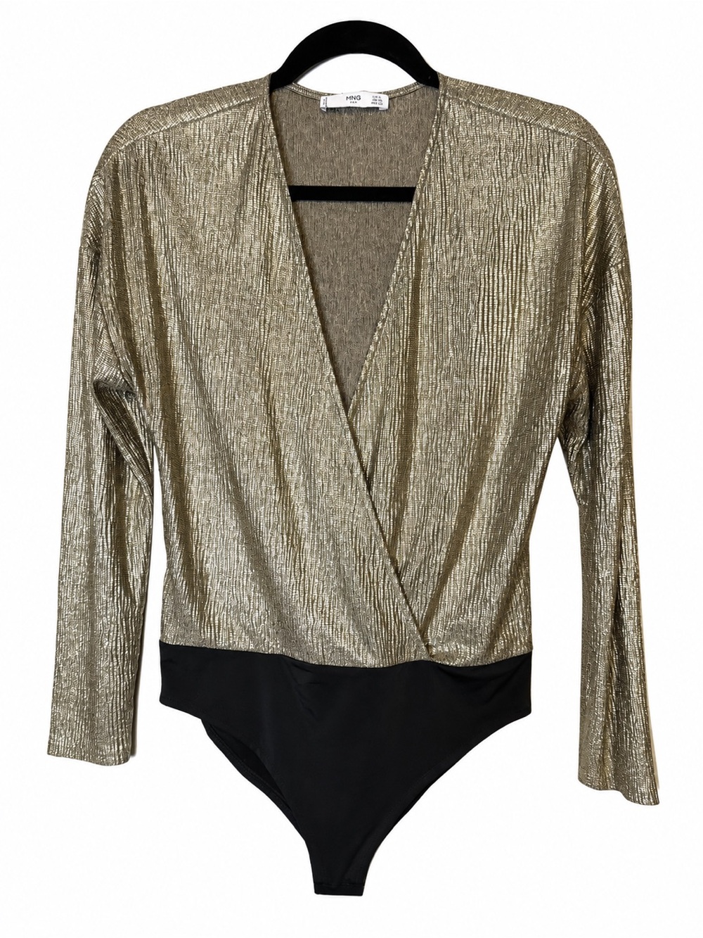 MNG SUIT GOLD LONGSLEEVE BODYSUIT SMALL